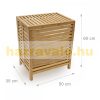 Bamboo laundry basket with removable basket and breathable lid 