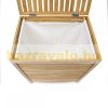 Bamboo laundry basket with removable basket and breathable lid 