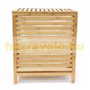 Bamboo laundry basket with removable basket and breathable lid 