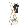 Bamboo clothes rack with shoe rack 