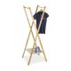 Bamboo clothes rack with shoe rack 