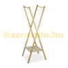 Bamboo clothes rack with shoe rack 