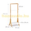 Bamboo towel rack with white shelf 