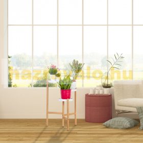   Három lépcsős kerek bambusz virágtartó bambusz-fehér színben