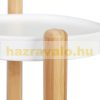 Three-tiered round bamboo planter in bamboo-white color