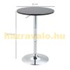 Bar table adjustable height event table Ø61x70-90 cm rotating table top