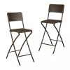 Polirattan folding bar stool garden chair brown outdoor chair 