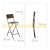 Polirattan folding bar stool garden chair brown outdoor chair 