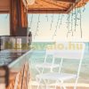 Polirattan folding bar stool garden chair white outdoor chair 