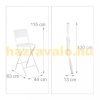 Polirattan folding bar stool garden chair white outdoor chair 