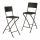 Polirattan folding bar stool garden chair black outdoor chair 