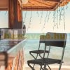 Polirattan folding bar stool garden chair black outdoor chair 