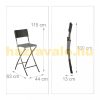 Polirattan folding bar stool garden chair black outdoor chair 