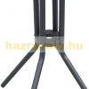 Garden bar set 3-piece garden bar stool and table metal gray bistro furniture set garden set 