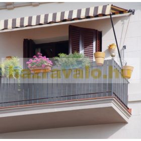   Belátásgátló 180 cm x 10 m kerítés takaró szélfogó erkélyre, teraszra antracit UV- és időjárásálló árnyékoló