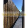 Bamboo privacy screen wooden windbreak 100x250 cm dark brown 