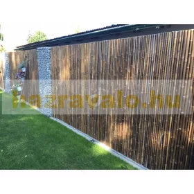   Bambusz belátásgátló fa szélfogó 180x180 cm sötétbarna 