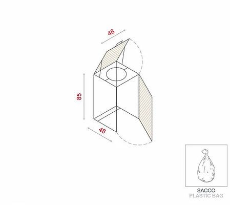 BioBox-85 Szemeteskuka tárolóhoz tartozó műanyag zacskótartó 