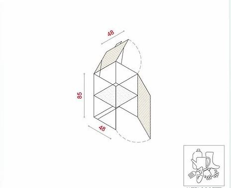 BioBox-85 Szemeteskuka tárolóhoz tartozó belső polc 