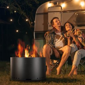   Tűzrakóhely Ø71cm füstmentes tűzrakó tál hordozható kültéri fatüzelésű tűzhely prémium kivitelben