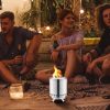 Asztali füstmentes tűzrakó 150x205 mm ezüst színű kültéri pelletkályha