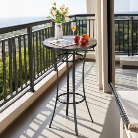   Bárasztal 600x600x1000 mm modern kerek bisztróasztal beltérre és kültérre