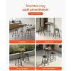 Bárasztal 600x600x1000 mm modern kerek bisztróasztal beltérre és kültérre