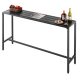 Bárasztal 1600x375x980 mm téglalap alakú bisztróasztal fekete, modern álló asztal 2–4 fő részére
