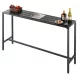 Bárasztal 1600x375x980 mm téglalap alakú bisztróasztal fekete, modern álló asztal 2–4 fő részére