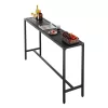 Bárasztal 1600x375x980 mm téglalap alakú bisztróasztal fekete, modern álló asztal 2–4 fő részére