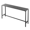 Bárasztal 1600x375x980 mm téglalap alakú bisztróasztal fekete, modern álló asztal 2–4 fő részére