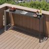 Bárasztal 1600x375x980 mm téglalap alakú bisztróasztal fekete, modern álló asztal 2–4 fő részére