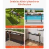Bárasztal 1600x375x980 mm téglalap alakú bisztróasztal fekete, modern álló asztal 2–4 fő részére