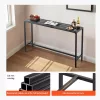 Bárasztal 1600x375x980 mm téglalap alakú bisztróasztal fekete, modern álló asztal 2–4 fő részére