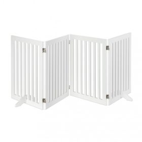   Térelválasztó, biztonsági rács 4 paneles kerítés kutyák vagy gyermekek számára fehér