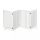 Space divider, safety grid, 4-panel fence for dogs or children, white