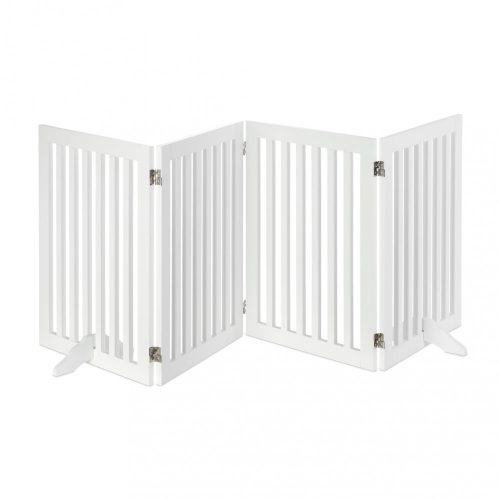 Space divider, safety grid, 4-panel fence for dogs or children, white