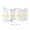 Space divider, safety grid, 4-panel fence for dogs or children, white