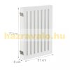 Space divider, safety grid, 4-panel fence for dogs or children, white