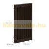 Space divider 92 cm high safety grid 3-panel fence for dogs or children brown