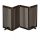 Space divider 92 cm high safety grid 4 panel fence for dogs or children brown