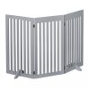 Space divider 92 cm high safety grid 3 panel fence for dogs or children gray