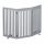 Space divider 92 cm high safety grid 3 panel fence for dogs or children gray