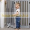 Space divider 92 cm high safety grid 3 panel fence for dogs or children gray