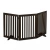 Space divider, safety grid 3 panel fence for dogs or children brown