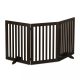 Space divider, safety grid 3 panel fence for dogs or children brown