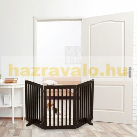   Térelválasztó, biztonsági rács 3 paneles kerítés kutyák vagy gyermekek számára barna