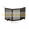 Space divider, safety grid 3 panel fence for dogs or children brown