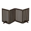 Space divider, safety grid 4 panel fence for dogs or children brown