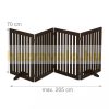 Space divider, safety grid 4 panel fence for dogs or children brown